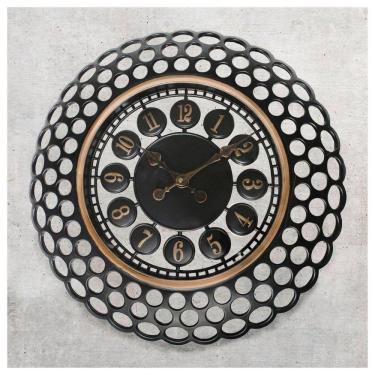 Imagem de Relógio De Parede Vazado Preto Para Sala De Estar Escritórios 49,5cm