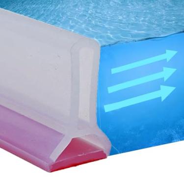 Imagem de Barreira de água de barragem de chuveiro dobrável para chuveiro e sistema de retenção e mantém a água dentro do limiar de separação seca e molhada adequada para banheiro e cozinha (39 polegadas