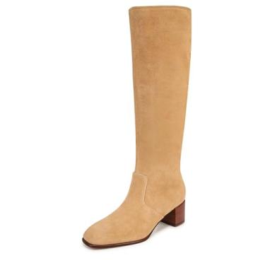 Imagem de Vince Bota feminina Arabel cano alto cano alto joelho, Camurça bege Miele, 39