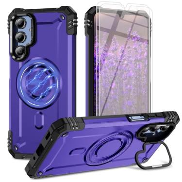 Imagem de Capa para celular Samsung Galaxy A16 5G [compatível com Magsafe] [proteção contra quedas de grau militar de 15 pés] com protetor de tela e protetor de lente capa resistente à prova de choque para