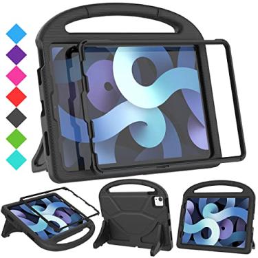 Imagem de SUPLIK Capa infantil para iPad Air 5ª/4ª geração (10,9 polegadas, 2022/2020), construída com protetor de tela, capa à prova de crianças para iPad Air da Apple 4/5 e Pro 11 versão antiga, preta