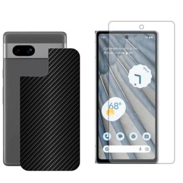 Imagem de Virtual Multi - Película Hidrogel + Adesivo Fibra de Carbono para Google Pixel 7A - Preta