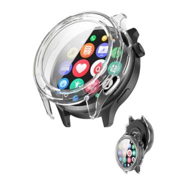 Imagem de Capa para Xiaomi Watch S4, NOUKAJU Protetor de Tela SmartWatch, Película de Vidro Temperado 9H Embutida, PC Rígido, Fácil de Instalar, Capa Protetora para Xiaomi Smartwatch S4 (Transparente)