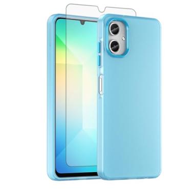 Imagem de Asuwish Capa de telefone para Samsung Galaxy A06 4G/5G, compatível com Magsafe Magnetic, protetor de tela de vidro temperado, traseira fosca translúcida à prova de choque, capa fina Ao6 A 06 4G LTE