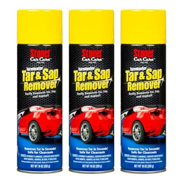 Imagem de Stoner Car Care Removedor de alcatrão, seiva e asfalto 91154-3PK, seguro para pintura automotiva e cromo em carros, caminhões, trailers, motocicletas e barcos, 25 ml, pacote com 3