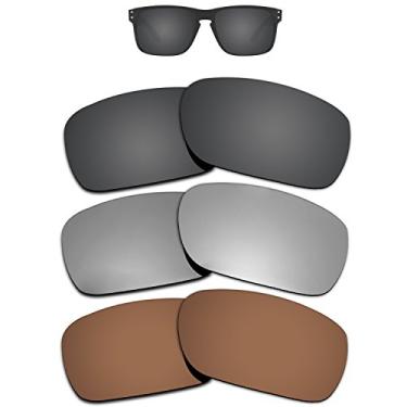 Imagem de Kygear Lentes de substituição antidesbotamento à prova de brilho de 12 mm compatíveis com óculos de sol Oakley Holbrook OO9102