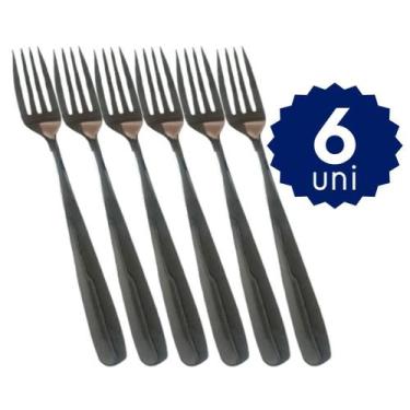 Imagem de Garfo de Mesa Inox 12 Peças Premium Resistente Restaurante Bar Cozinha