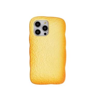 Imagem de Capa 3D Toast para iPhone 11 de 6,1 polegadas, desenho animado fofo kawaii adorável personagem torrada pão fatias forma crianças adolescentes meninas mulheres capa de silicone macio para iPhone 11 6,1