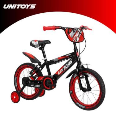 Imagem de Bicicleta Infantil Masculina Aro 16 Pro Aventura Cores Vermelho e Pret