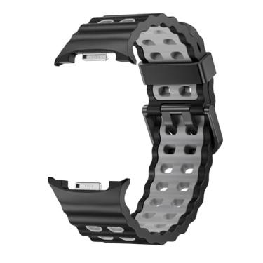 Imagem de Pulseira Ondas Sport LTimports compativel com Galaxy Watch 8 Classic 46mm, Galaxy Watch 8 44mm e Galaxy Watch8 40mm (LT-Preto-cinza)