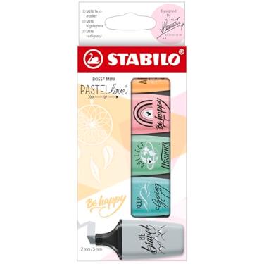 Imagem de STABILO Marca-texto BOSS MINI Pastellove - 5 peças - Cores sortidas