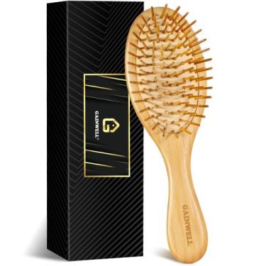 Imagem de Escova de cabelo GAINWELL Bamboo Bristles Detangling Paddle