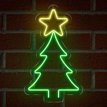 Imagem de Painel Neon Led Arvore de Natal festa decoração final de ano - OntheLi
