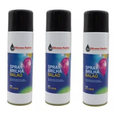 Imagem de Brilha Balão Spray Bexiga Festa Buffet 300ML Decoração 3 un - SILICONE