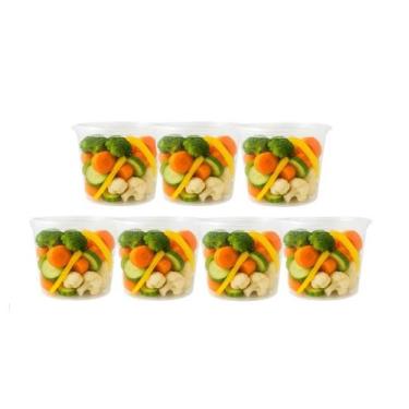 Imagem de Kit Marmita Semana Pote Com Tampa 500ml 7 Unidades - Brasilpack