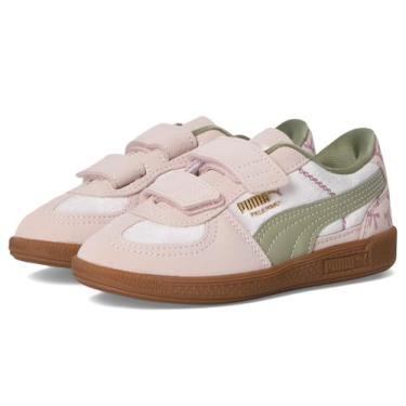 Imagem de PUMA Tênis infantil unissex Palermo Hook and Loop (criança pequena), Flor jasmim/Lux Army, 15