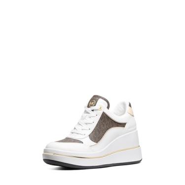 Imagem de Michael Kors Tênis feminino Emmy Wedge Trainer, Marrom, 41