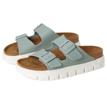 Imagem de Birkenstock Sandália feminina Papillio Arizona Chunky-Birko-Flor, Pure Sage, 8-8.5 Narrow