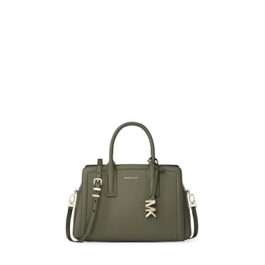 Imagem de Michael Kors Bolsa pequena Laila, ferragens douradas/couro de cabra em relevo/hera