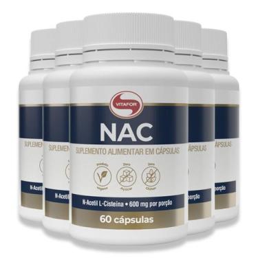 Imagem de NAC 600mg 60 Cápsulas Vitafor Kit 5
