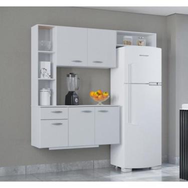 Imagem de Cozinha Compacta Suspensa 5 Portas e 1 Gaveta 163cm Isis A521 Poquema,