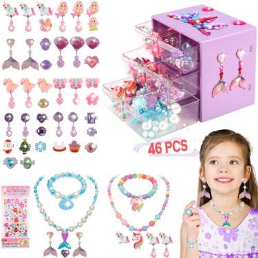Imagem de Caixa de joias Toys Mioram com clipe em brincos e anéis ajustáveis