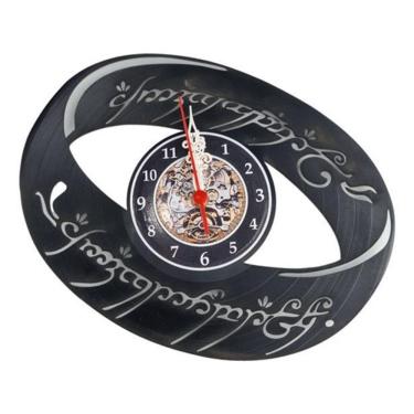 Imagem de Relógio Artesanal Em Disco De Vinil Anel Do Senhor Dos Anéis