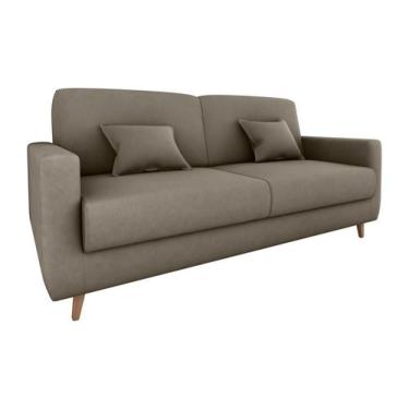 Imagem de Sofá Cama Emília 2 Lugares 190cm Azul Matrix, VELUDO CAPUCCINO