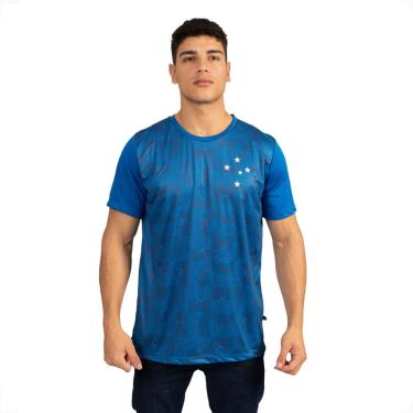 Imagem de Camiseta Masculina Cruzeiro Oficial Sintética Sublimada