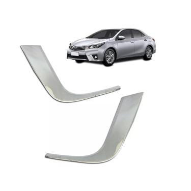 Imagem de Aplique Cromado Moldura Inferior Farol Auxiliar Milha Toyota Corolla 2015 à 2017 Par