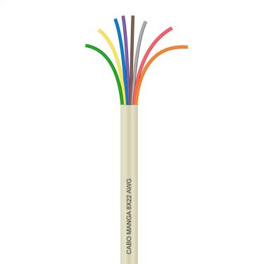 Imagem de Cabo Manga 8X22 AWG - sem Blindagem Bege - 50 Metros