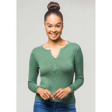 Imagem de Blusa Manga Longa Pau a Pique Modal Verde