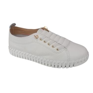 Imagem de Tênis Feminino Bottero Couro Confort - Branco