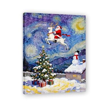 Imagem de Pôster de Natal de casa de fazenda, estampa de férias de inverno, decoração de parede de Natal vintage para decoração de galeria de quarto de fazenda A45. Moldura interna 40x50cm-15,8x19,7 pol