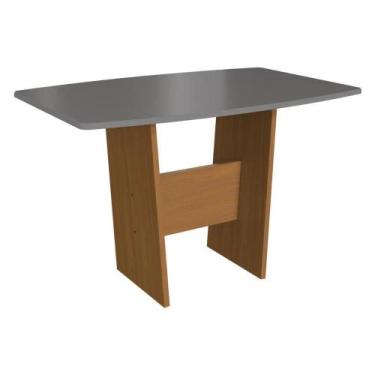 Imagem de Mesa De Jantar 137cm 6 Lugares Multimóveis CR50214 Freijó-titânio - MU