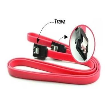 Imagem de Cabo De Dados Sata 3 Blindado C/ Trava 6 Gb/s 40cm Cd Hd Ssd