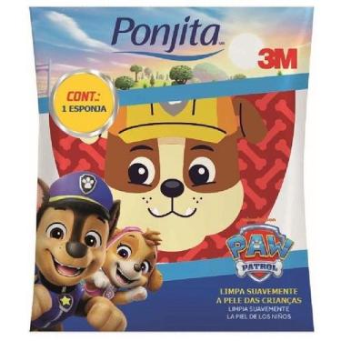 Imagem de Esponja de Banho Ponjita Infantil Patrulha Canina 3M Rubble
