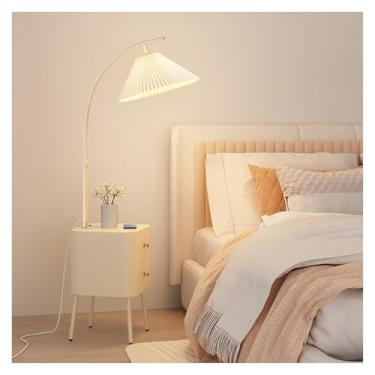 Imagem de Luminária de chão Luminária de Piso com Mesa 2 Gavetas, para Cabeceira 3 Lâmpadas Led Temperatura Cor Inclusas