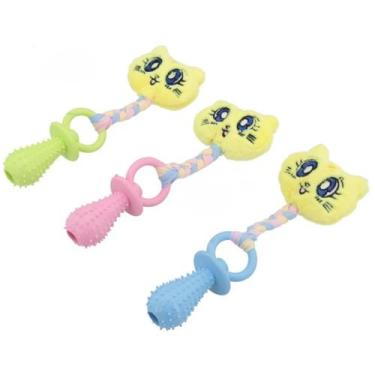 Imagem de Pelúcia Felino Mordedor Borracha Dentição Cães Lovely Vibe