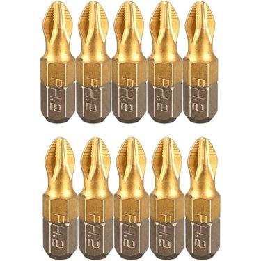 Imagem de (10 peças) Kit de ferramentas de reparo de chave de fenda Philips de 1/10.2 cm, 25 mm de comprimento, broca de impacto, chave de fenda
