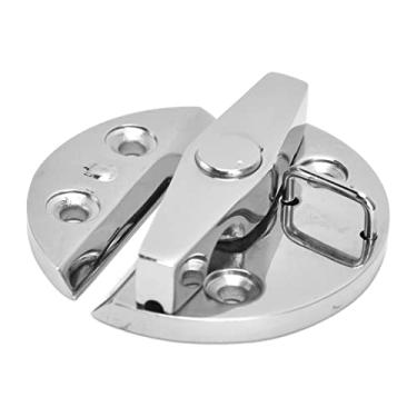 Imagem de Marinha 316 Aço Inoxidável Redondo Botão Twist Twist Catch Travela de Trava, Dobradiças Pesadas, para Navios, Portas de Acesso, Peixes de Fins de Peixe