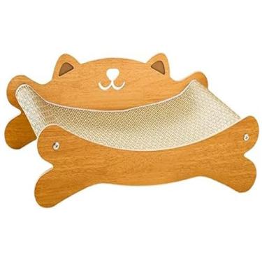Imagem de Cama rascador para Gatos, Marco de Madera, resistente, relajante, hamaca, almohadilla rascadora para descansar garras de molienda, sin bola de sisal