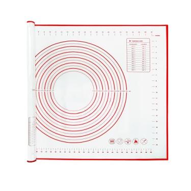 Imagem de Tapete de silicone extragrande para enrolar massa e pastelaria – 61 x 40 cm, antiaderente, protetor de balcão de cozinha resistente ao calor – pode ser lavado na lava-louças, fácil de limpar (C - 61 x