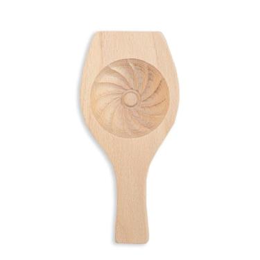 Imagem de Bao Bun Maker, Khuon Banh Bao, moldes de bolo lunar feitos à mão para bolinhos cozidos no vapor, moldes de biscoitos Baozi para assar, faça você mesmo máquina de fazer Baozi de madeira.