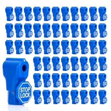 Imagem de Bingguz 200 travas de gancho de 6 mm para exibição de 6 mm, travas de batente de plástico para quadro de pegboard, trava de segurança de varejo