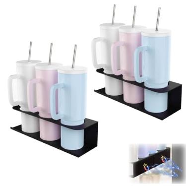 Imagem de Suporte magnético Stanley para geladeira, organizador de garrafa de água para Stanley 30/1,134 g, organizador de tampa de copo para acessórios de copos Stanley, fácil instalação (2)