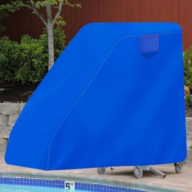 Imagem de Capa protetora para cadeira de piscina, 600D Capa protetora para cadeira de elevação de piscina resistente para SR Smith ML300, preta (azul)