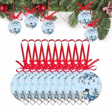 Imagem de Enfeite de Natal 2025 Conjunto de 10, Árvores de Natal, Boneco de Neve, Acessórios para Pendurar em Acrílico para Decoração de Árvore de Natal, Festas de Férias, Bolas de Natal em Galhos, Ornamentos