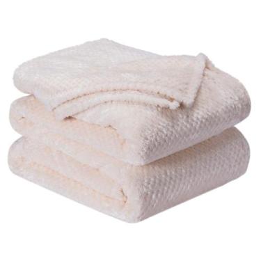 Imagem de Cobertor WONDER MIRACLE Plush Fleece Queen 203x229 cm creme