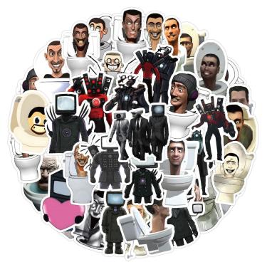 Imagem de Pacote de adesivos Skibidiss Toilets Anime 60 unidades de cartão decorativo